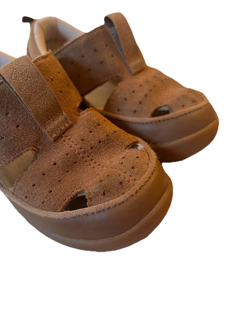 Ugg Moccasin Toddler Boys' Leather Children’s Brown Sz 8 Baby Shoes